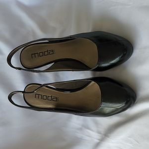 Moda shoes Black Sling back High heels size 8.5